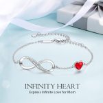 CDE Infinity Heart Symbol Charm Bracelet for Women 925 Sterling Silver Stainless Steel Adjustable Anniversary Mother's Day Jewelry Gift Birthday Gifts for Women Mom Wife Girls Her - Image 4